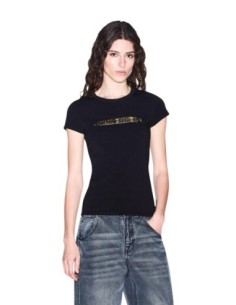 Armani Exchange t-shirt femme noir imprimé stretch | ChoixMode