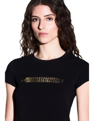 Armani Exchange t-shirt femme noir imprimé stretch | ChoixMode