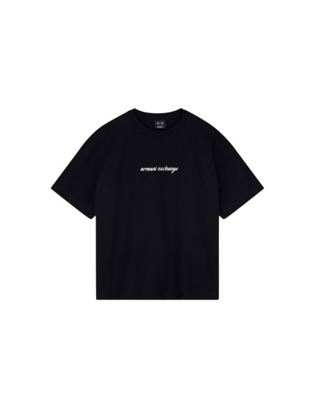 Armani Exchange t-shirt femme noir imprimé coton classique | ChoixMode