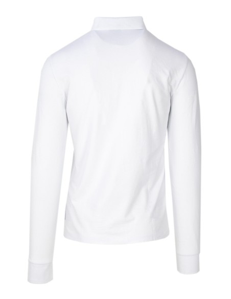 Armani Exchange polo homme blanc manches longues | ChoixMode