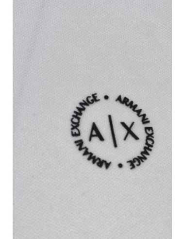 Armani Exchange polo homme blanc manches longues | ChoixMode