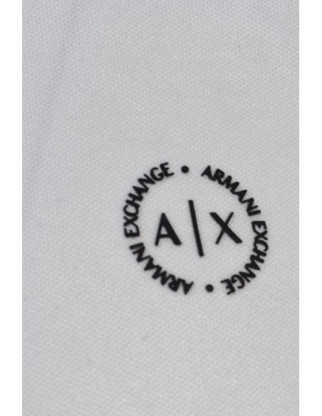 Armani Exchange polo homme blanc manches longues | ChoixMode