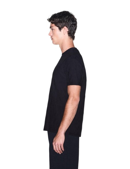 Armani Exchange t-shirt homme noir uni col rond | ChoixMode