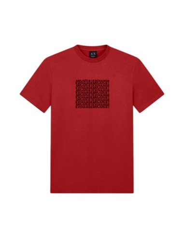 Armani Exchange t-shirt homme rouge imprimé coton | ChoixMode