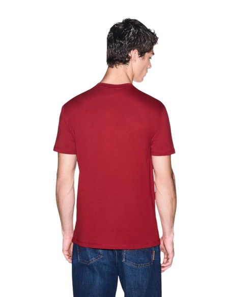 Armani Exchange t-shirt homme rouge imprimé coton | ChoixMode