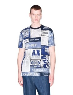 Armani Exchange t-shirt homme blanc imprimé Vietnam | ChoixMode
