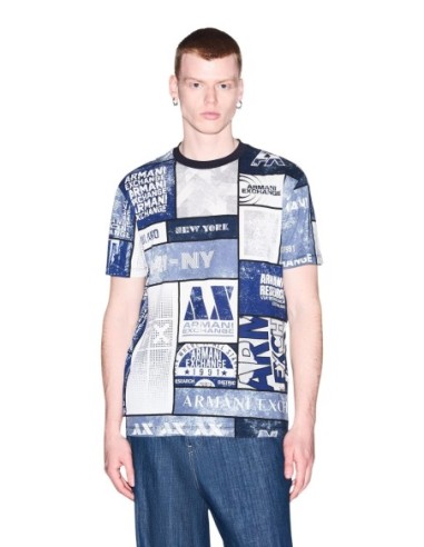 Armani Exchange t-shirt homme blanc imprimé Vietnam | ChoixMode