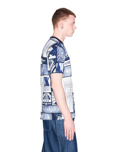 Armani Exchange t-shirt homme blanc imprimé Vietnam | ChoixMode