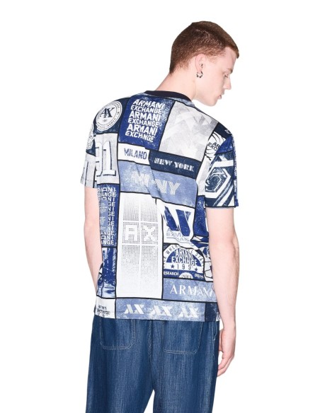 Armani Exchange t-shirt homme blanc imprimé Vietnam | ChoixMode
