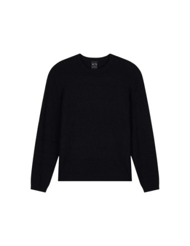 Armani Exchange pull homme noir viscose col rond | ChoixMode
