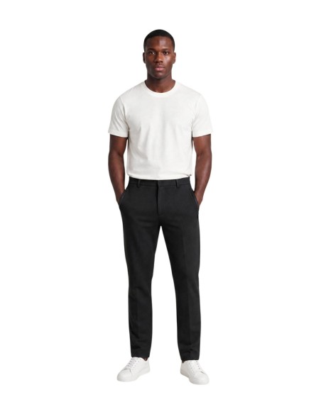 Armani Exchange pantalon homme noir fermeture crochet | ChoixMode