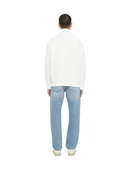 Armani Exchange sweat zippé homme blanc col montant | ChoixMode