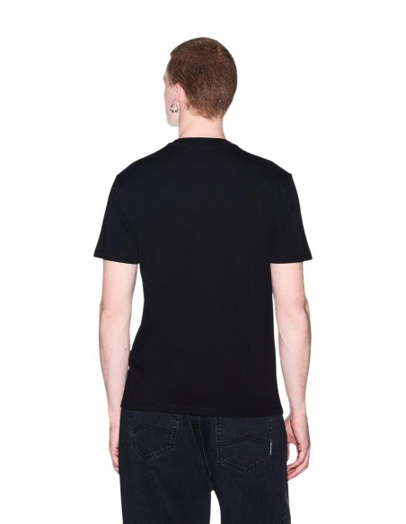 Armani Exchange t-shirt homme noir imprimé manches courtes | ChoixMode