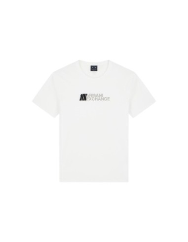 Armani Exchange t-shirt homme blanc imprimé manches courtes | ChoixMode