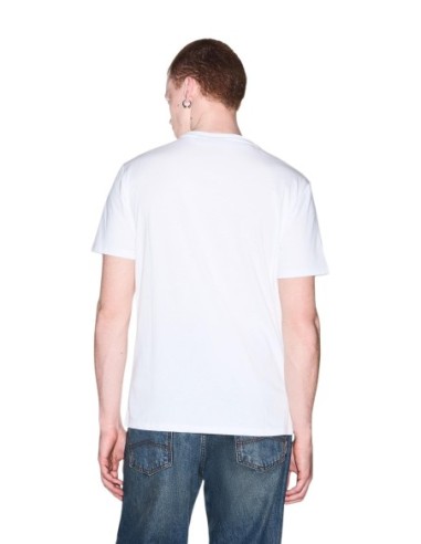 Armani Exchange t-shirt homme blanc imprimé manches courtes | ChoixMode
