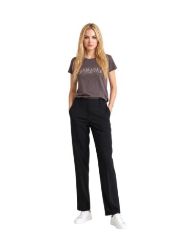 Armani Exchange t-shirt femme marron imprimé manches courtes | ChoixMode