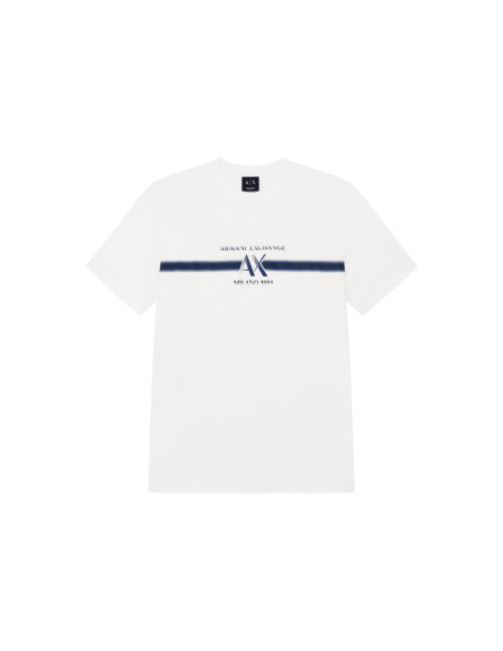 Armani Exchange t-shirt homme blanc imprimé col rond hiver | ChoixMode