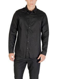 Armani Exchange chemise homme noire coton | ChoixMode