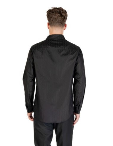 Armani Exchange chemise homme noire coton | ChoixMode