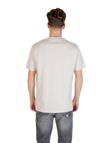Armani Exchange t-shirt homme beige imprimé | ChoixMode