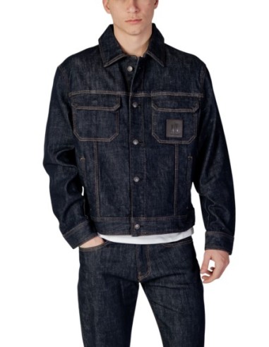 Armani Exchange veste homme bleue boutonnée | ChoixMode