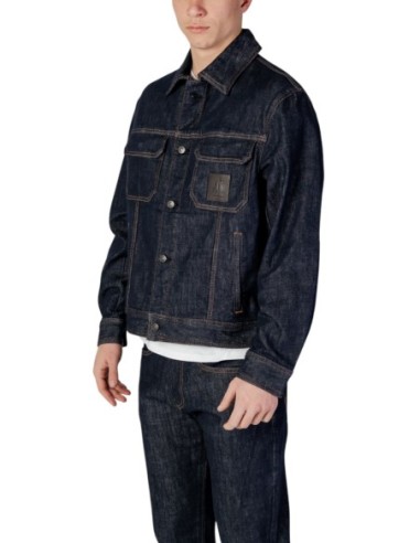 Armani Exchange veste homme bleue boutonnée | ChoixMode