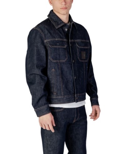 Armani Exchange veste homme bleue boutonnée | ChoixMode