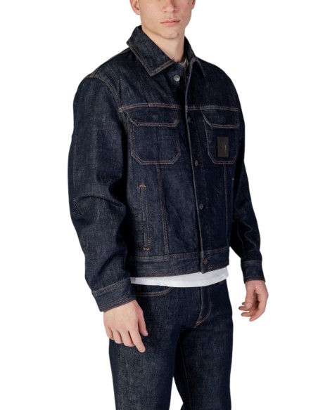 Armani Exchange veste homme bleue boutonnée | ChoixMode