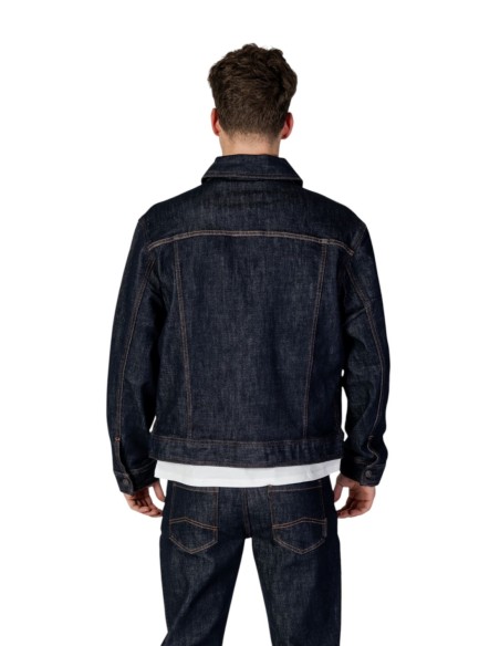 Armani Exchange veste homme bleue boutonnée | ChoixMode