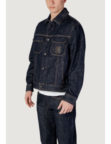 Armani Exchange veste homme bleue boutonnée | ChoixMode