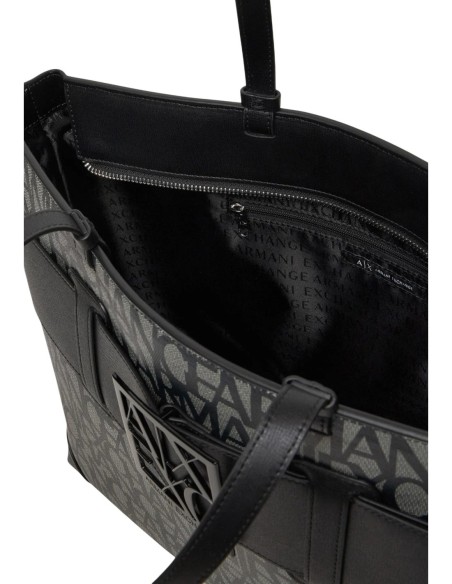 Armani Exchange sac femme noir imprimé zippé | ChoixMode