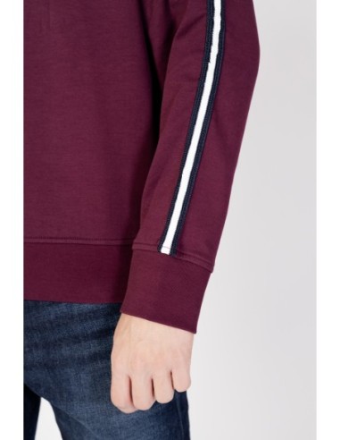 Armani Exchange sweat capuche bordeaux imprimé | ChoixMode