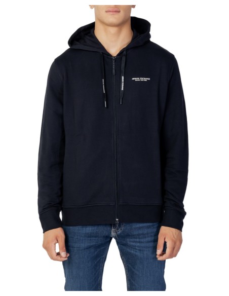 Armani Exchange sweat zippé homme noir coton | ChoixMode