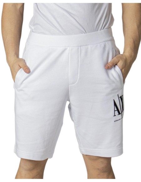 Armani Exchange bermuda homme blanc imprimé | ChoixMode