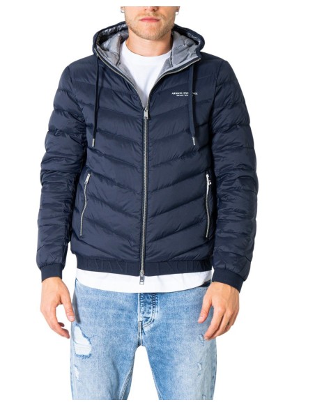 Armani Exchange veste homme bleue capuche | ChoixMode