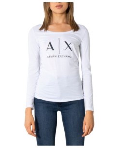 Armani Exchange t-shirt femme blanc manches longues | ChoixMode