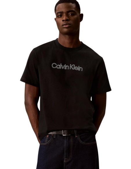 Calvin Klein Jeans t-shirt homme noir imprimé | ChoixMode
