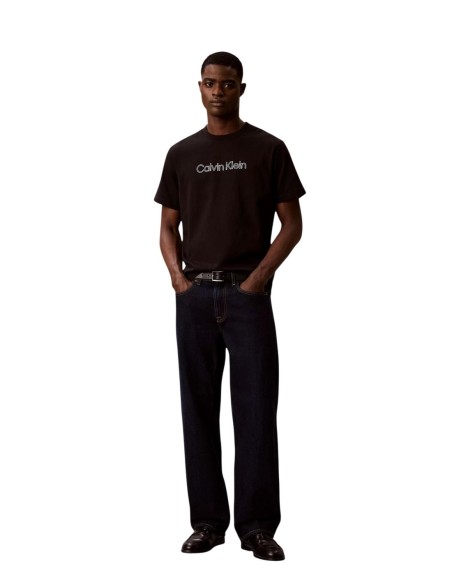 Calvin Klein Jeans t-shirt homme noir imprimé | ChoixMode