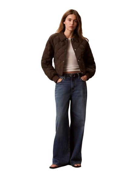 Calvin Klein Jeans veste femme marron zippée | ChoixMode