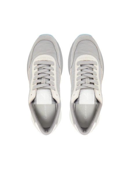 Calvin Klein Jeans baskets femme grises cuir | ChoixMode