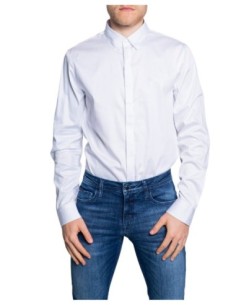 Armani Exchange chemise homme blanche coton stretch | ChoixMode