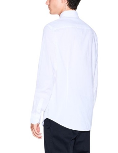 Armani Exchange chemise homme blanche coton stretch | ChoixMode