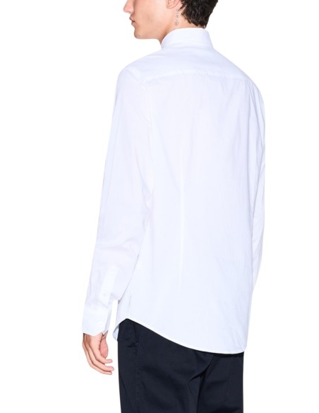 Armani Exchange chemise homme blanche coton stretch | ChoixMode