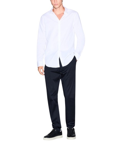 Armani Exchange chemise homme blanche coton stretch | ChoixMode