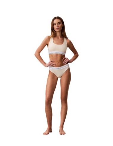 Calvin Klein Underwear string femme beige coton modal | ChoixMode