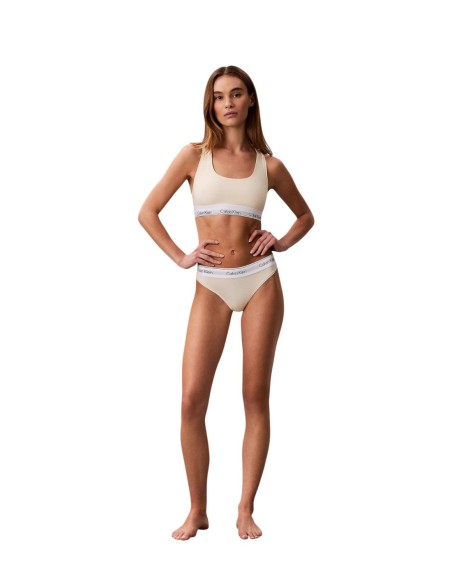 Calvin Klein Underwear string femme beige coton modal | ChoixMode