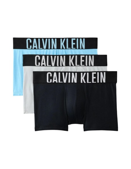 Calvin Klein Underwear lot 3 trunks bleu azur | ChoixMode