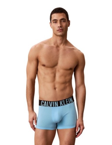 Calvin Klein Underwear lot 3 trunks bleu azur | ChoixMode