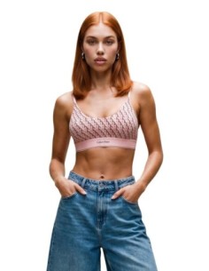 Calvin Klein Underwear bralette femme rose géométrique | ChoixMode