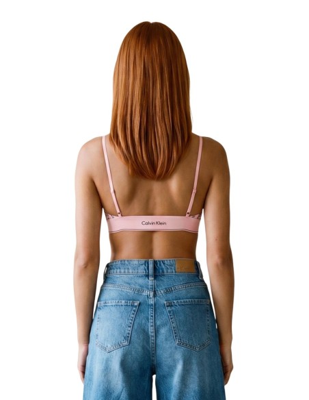 Calvin Klein Underwear bralette femme rose géométrique | ChoixMode